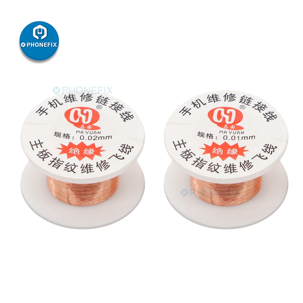 0.01mm 0.02mm Insulated Copper Jumper Wire PCB Repair Link Wire for iPhone Motherboard PCB Chip Welding Repair Soldering Wire
0.01mm 0.02mm Insulated Copper Jumper Wire PCB Repair Link Wire for iPhone Motherboard PCB Chip Welding Repair Soldering Wire