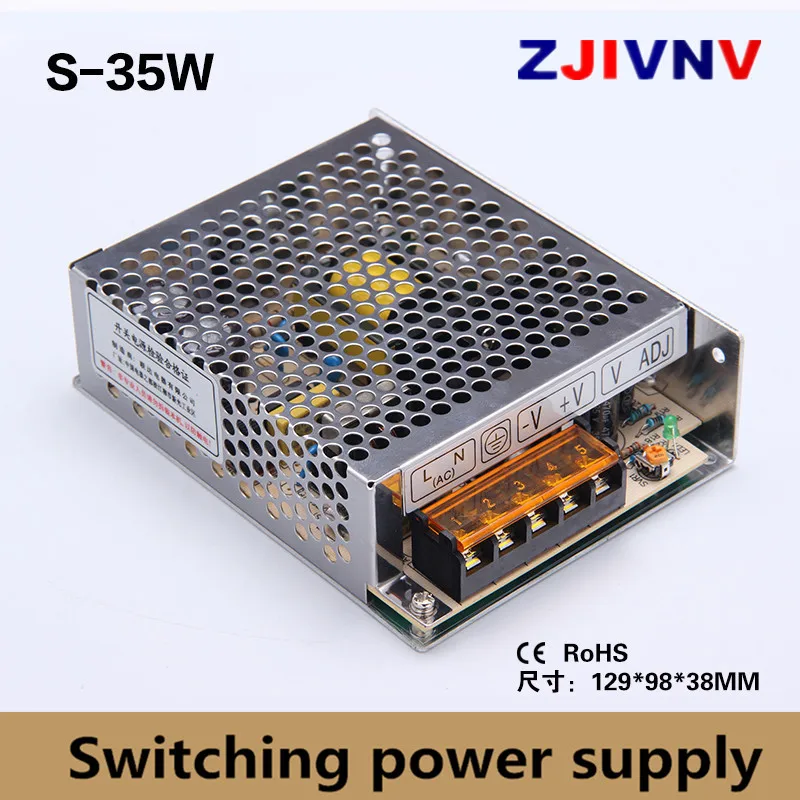 35W Single Output Switch Mode Power Supply AC to DC Converter LED Driver for LED Monitoring Lamp S-35W
35W Single Output Switch Mode Power Supply AC to DC Converter LED Driver for LED Monitoring Lamp S-35W