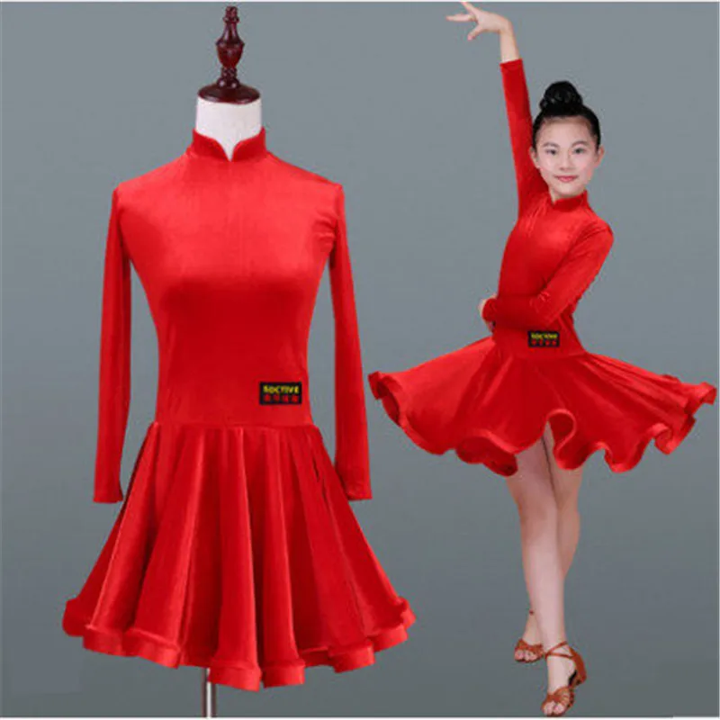 Velvet Long Sleeves Latin Dance Dress For Girls Children Kids Competition Ballroom Tango Salsa Dancewear Practice Wear Cha Cha
Velvet Long Sleeves Latin Dance Dress For Girls Children Kids Competition Ballroom Tango Salsa Dancewear Practice Wear Cha Cha