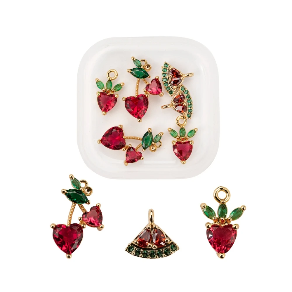 6~8pcs/Box Brass Micro Pave Cubic Zirconia Fruit Pendants for DIY Necklace Choker Earrings Bracelet Jewelry Making Accessories
6~8pcs/Box Brass Micro Pave Cubic Zirconia Fruit Pendants for DIY Necklace Choker Earrings Bracelet Jewelry Making Accessories
