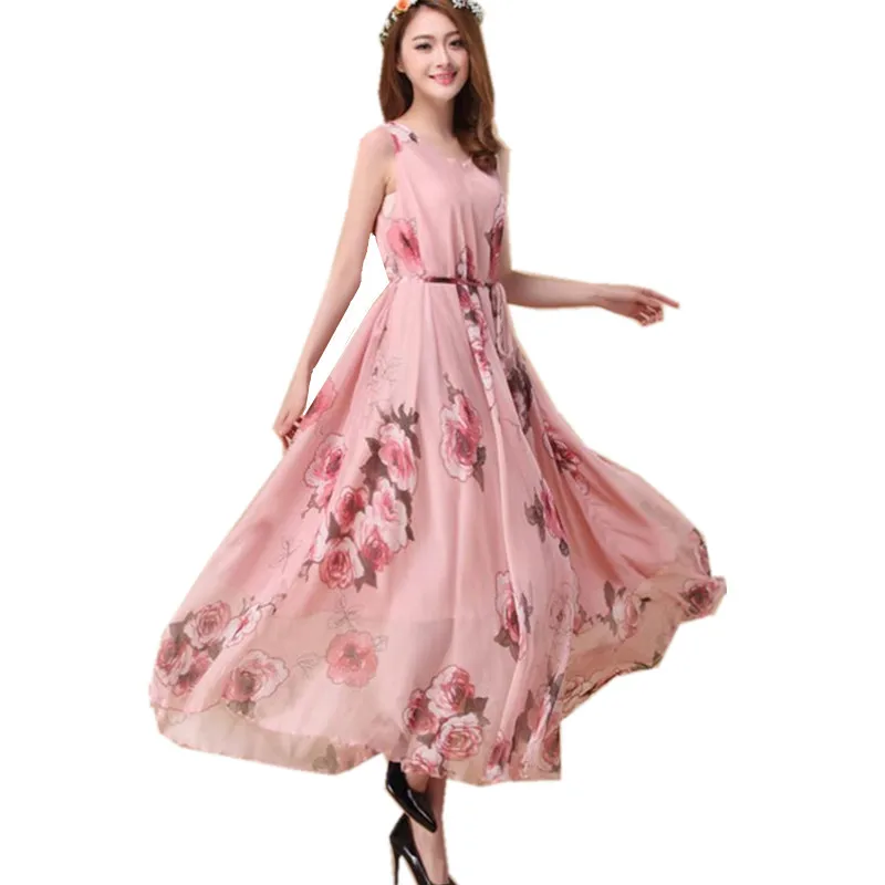 Bohemian New Robe Femme Sleeveless Printing Floral Beach Chiffon Women Summer Dress 2020 Slim Maxi Dresses Vestido FYY565
Bohemian New Robe Femme Sleeveless Printing Floral Beach Chiffon Women Summer Dress 2020 Slim Maxi Dresses Vestido FYY565