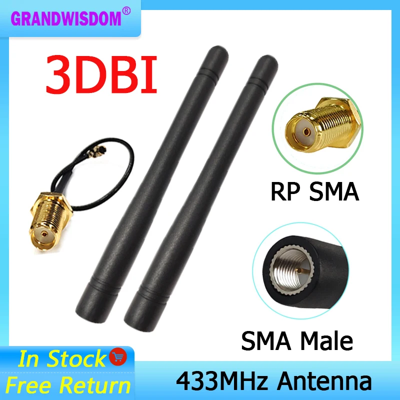 GRANDWISDOM 1-2 шт. 433 МГц Антенна 3dbi sma штекер lora модуль lorawan антенна ipex 1 SMA Гнездовой Удлинительный кабель
GRANDWISDOM 1-2 шт. 433 МГц Антенна 3dbi sma штекер lora модуль lorawan антенна ipex 1 SMA Гнездовой Удлинительный кабель