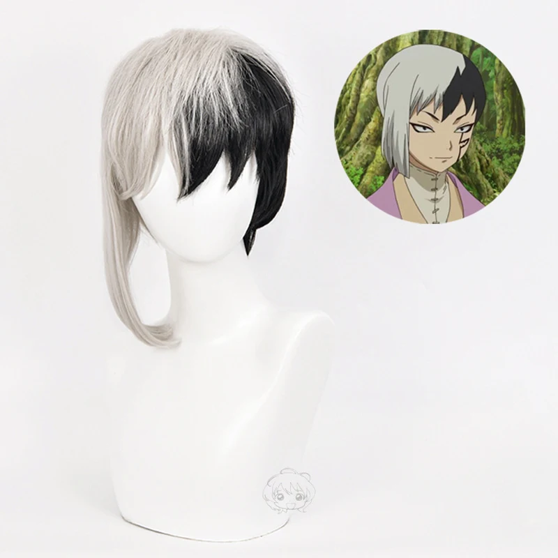 New Arrival Anime Dr.Stone Cosplay Asagiri Gen Black White Costume Wig Heat Resistance Fiber Men's Synthetic Hair + Wig Cap
New Arrival Anime Dr.Stone Cosplay Asagiri Gen Black White Costume Wig Heat Resistance Fiber Men's Synthetic Hair + Wig Cap