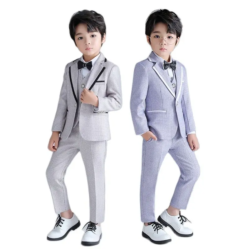 Kids Performance Dress Costume Boys Formal Wedding Suit Gentleman Kids Jacket+Vest+Pants+Bowtie 4Pcs Clothing Set Children's Day
Kids Performance Dress Costume Boys Formal Wedding Suit Gentleman Kids Jacket+Vest+Pants+Bowtie 4Pcs Clothing Set Children's Day