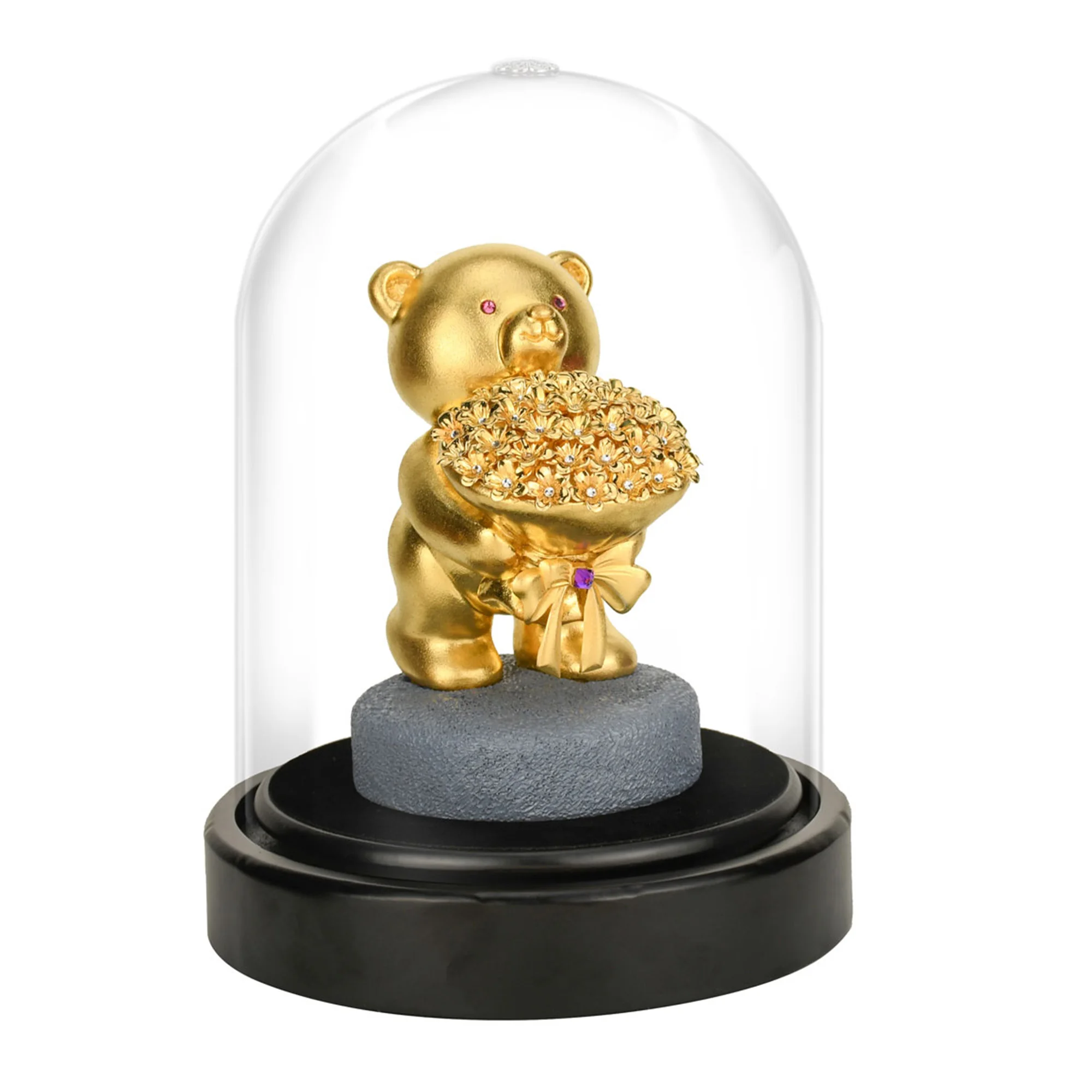 Bear Statue Figurine Gold Foil Animal Bear Sculpture Holding Bouquet Desktop Ornament Home Decor Valentine Lover Birthday Gift
Bear Statue Figurine Gold Foil Animal Bear Sculpture Holding Bouquet Desktop Ornament Home Decor Valentine Lover Birthday Gift
