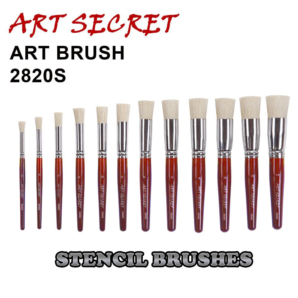 Artsecret Paint Stencil Art Supplies Artist Brush No.2820S Chungking Bristle Hair Short Red Wooden Handle Aluminum Ferrule
Artsecret Paint Stencil Art Supplies Artist Brush No.2820S Chungking Bristle Hair Short Red Wooden Handle Aluminum Ferrule