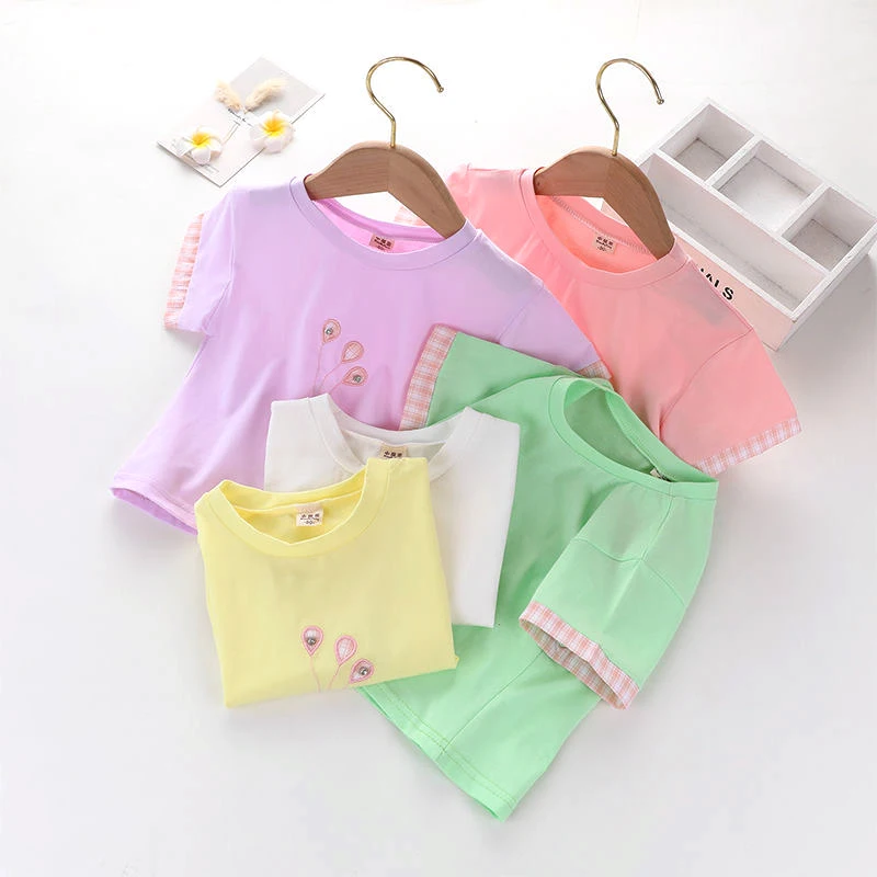 Korean version 2020 summer new cotton children's pattern T-shirt baby short sleeved clothes girls pure color middle children
Korean version 2020 summer new cotton children's pattern T-shirt baby short sleeved clothes girls pure color middle children