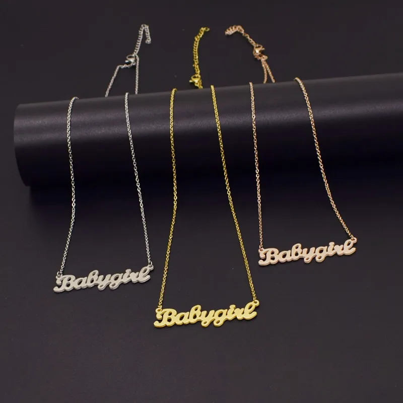 Popular Necklace Titanium Steel Lettered Necklace Babygirl Necklace New Accessories
Popular Necklace Titanium Steel Lettered Necklace Babygirl Necklace New Accessories