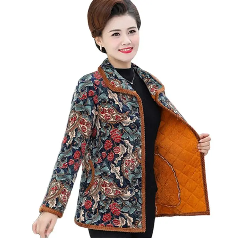 2022 New Mother Winter Parkas Middle-aged Female Add Velvet to keep Warm Jacket Long-Sleeved Printed Coat 5XL A684
2022 New Mother Winter Parkas Middle-aged Female Add Velvet to keep Warm Jacket Long-Sleeved Printed Coat 5XL A684
