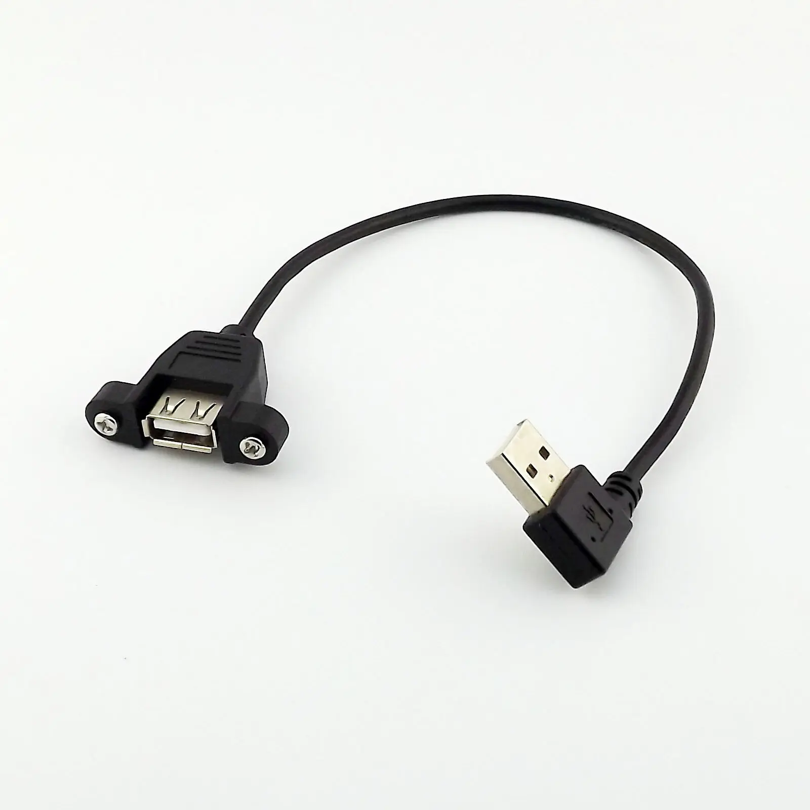 1 шт., крепление на панель USB 2,0 A «мама» к USB A «папа», прямоугольный Удлинительный кабель 25 см