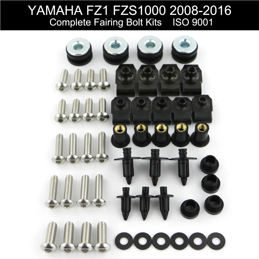 For Yamaha FZ1 FZS1000 Fazer 2008 2009 2010 2011 2012 2013 2014 2015 2016 Complete Full Fairing Bolts Kit Nuts Stainless Steel
For Yamaha FZ1 FZS1000 Fazer 2008 2009 2010 2011 2012 2013 2014 2015 2016 Complete Full Fairing Bolts Kit Nuts Stainless Steel