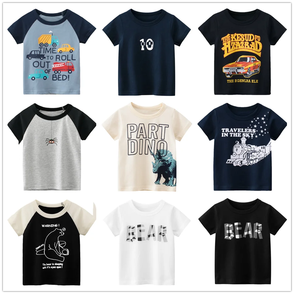 Summer Kids Boys Girls Clothes 100% Cotton Short Sleeve T-Shirts Train Bear Cartoon Children Kids Bottom Shirt Tops Clothing
Summer Kids Boys Girls Clothes 100% Cotton Short Sleeve T-Shirts Train Bear Cartoon Children Kids Bottom Shirt Tops Clothing