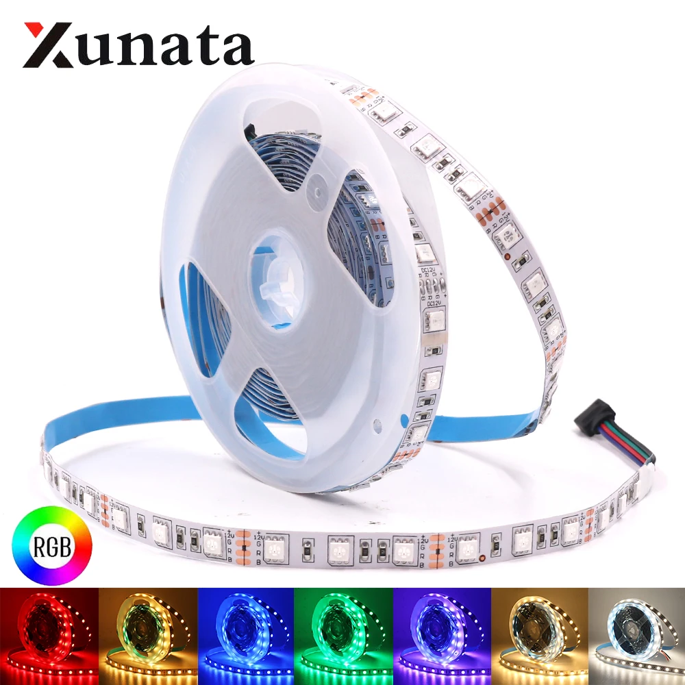 5050 RGB LED Strip DC 12V Super Brighter Epistar Chip Flexible Tape LED Light Lamp Natural White/ Red /Green /Blue 5m/lot
5050 RGB LED Strip DC 12V Super Brighter Epistar Chip Flexible Tape LED Light Lamp Natural White/ Red /Green /Blue 5m/lot