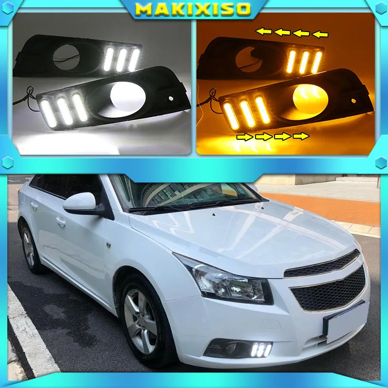 2PCS LED for chevrolet cruze 2009 2010 2011 2012 2013 2014 DRL Daytime Running Light Daylight with turn signal lamp
2PCS LED for chevrolet cruze 2009 2010 2011 2012 2013 2014 DRL Daytime Running Light Daylight with turn signal lamp