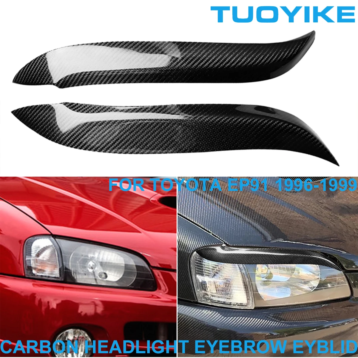 LHD RHD Car Styling Real Carbon Fiber Front Headlight Eyebrow Eyelids Trim Cover Decorative Sticker For Toyota EP91 1996-1999
LHD RHD Car Styling Real Carbon Fiber Front Headlight Eyebrow Eyelids Trim Cover Decorative Sticker For Toyota EP91 1996-1999