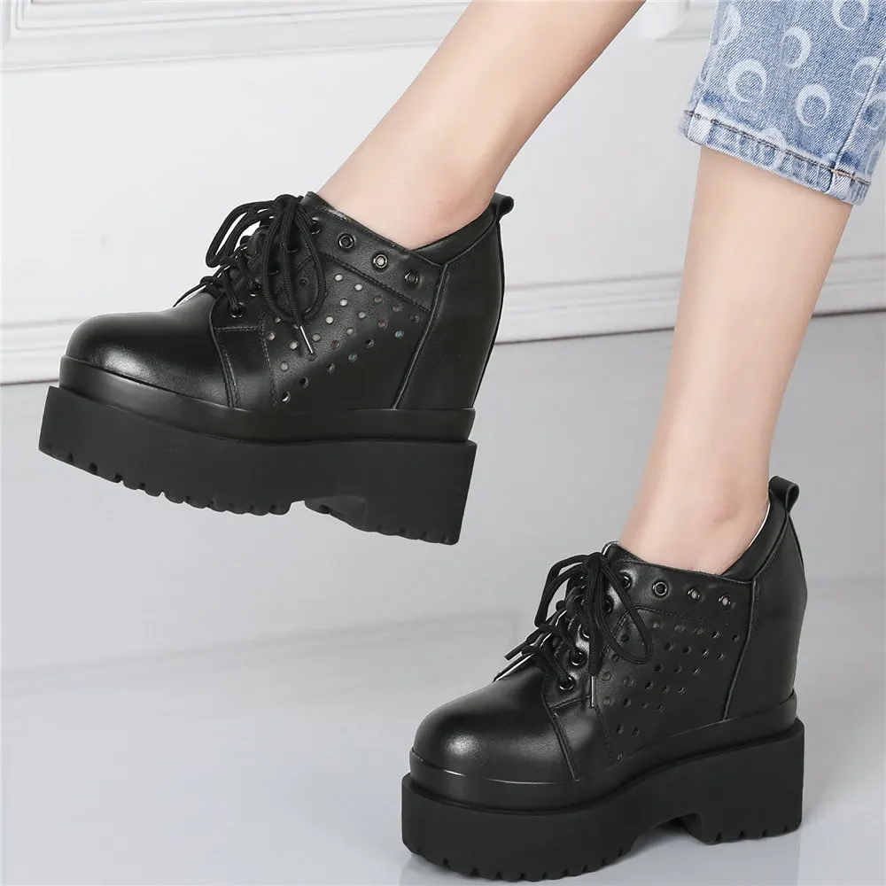 Fashion Sneakers Women Lace Up Genuine Leather Wedges High Heel Pumps Female Summer Round Toe Platform Ankle Boots Casual Shoes
Fashion Sneakers Women Lace Up Genuine Leather Wedges High Heel Pumps Female Summer Round Toe Platform Ankle Boots Casual Shoes
