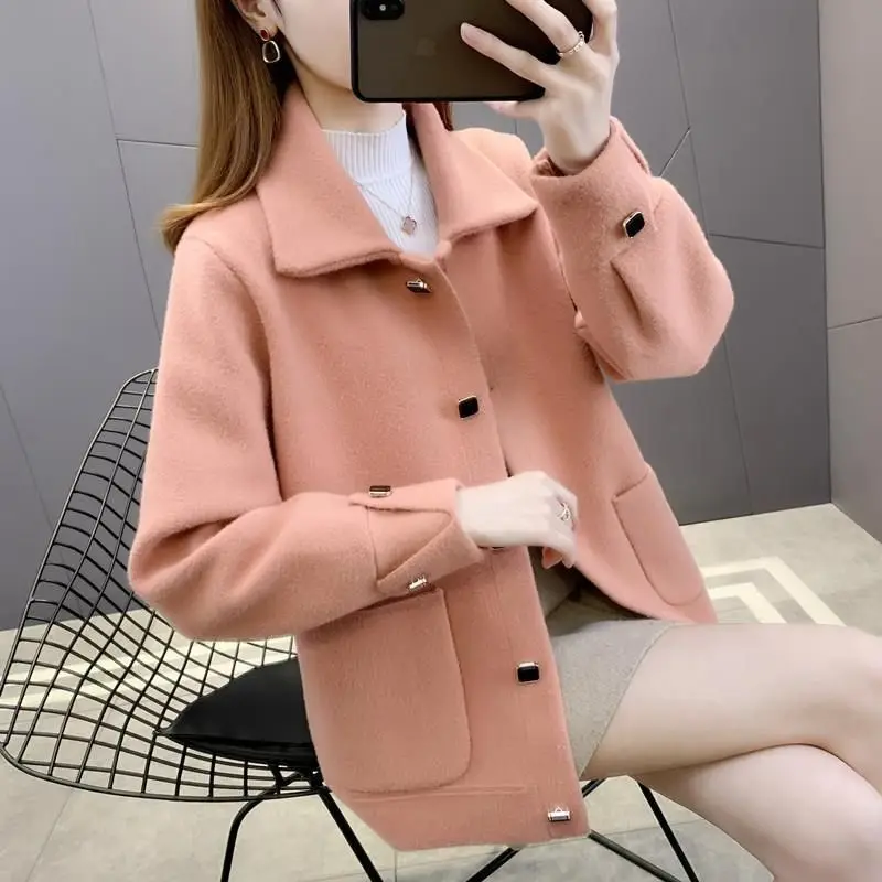 Women Faux Wool Coat 2022 New Spring Autumn Female Jacket Short Fashion Overcoat Women's Knitted Cardigan Casual Top C1698
Women Faux Wool Coat 2022 New Spring Autumn Female Jacket Short Fashion Overcoat Women's Knitted Cardigan Casual Top C1698