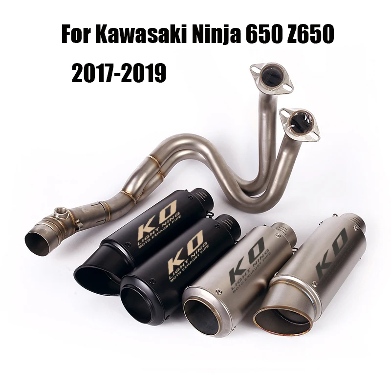 Full Exhaust System For Kawasaki Ninja 650 Z650 2017-2019 Muffler Tip Modified End Pipe Front Link Pipe Header Tube Slip On
Full Exhaust System For Kawasaki Ninja 650 Z650 2017-2019 Muffler Tip Modified End Pipe Front Link Pipe Header Tube Slip On