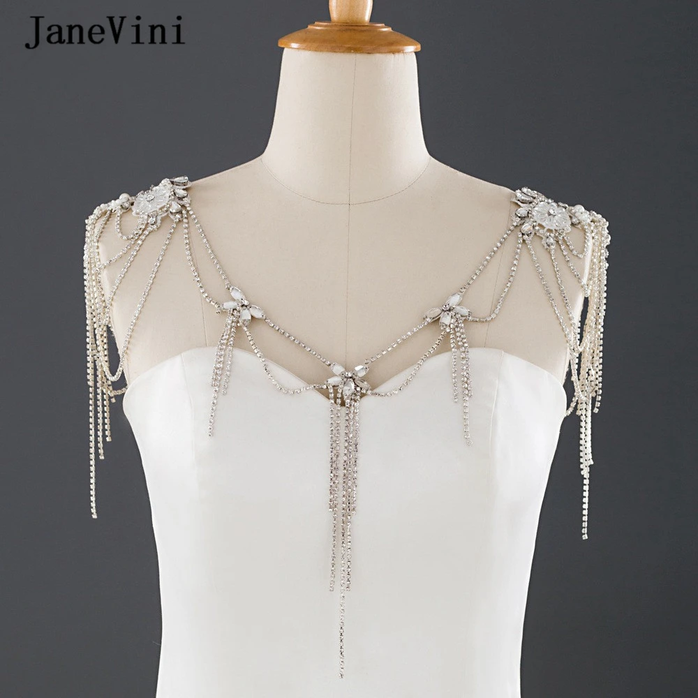 JaneVini Elegant Bride Shoulder Chain Handmade Luxury Wedding Jewelry Lace Rhinestone Crystal Necklace Chain Wedding Accessories
JaneVini Elegant Bride Shoulder Chain Handmade Luxury Wedding Jewelry Lace Rhinestone Crystal Necklace Chain Wedding Accessories