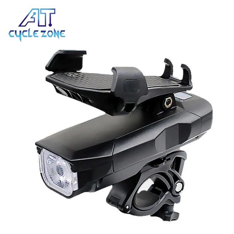 4 In 1 Bicycle Light Front Horn 4000mAh Phone Holder for Bicycle Power Bank USB Bike Lamp LED Flashlight MTB Cycling Accessories
4 In 1 Bicycle Light Front Horn 4000mAh Phone Holder for Bicycle Power Bank USB Bike Lamp LED Flashlight MTB Cycling Accessories