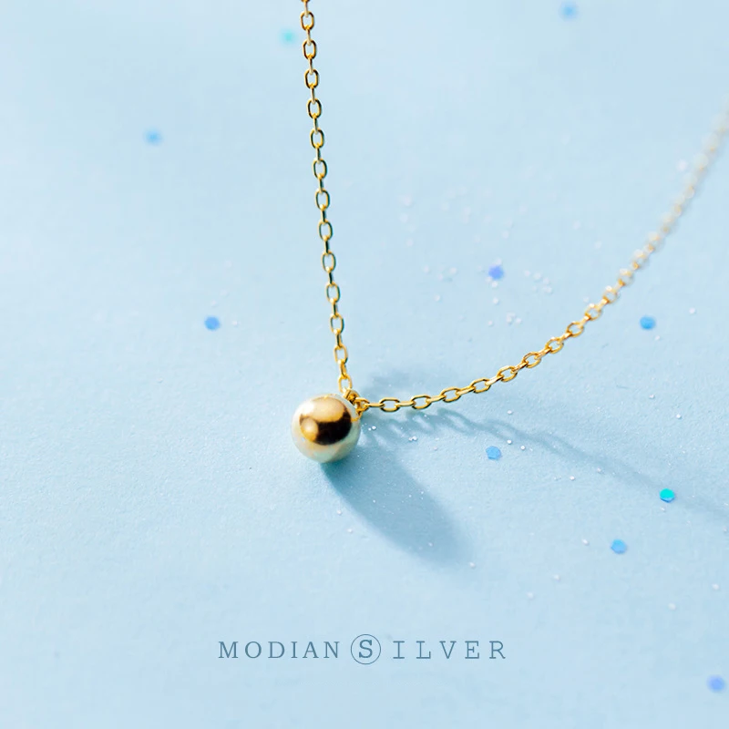 Modian 2021 New Sterling Silver 925 Chain Necklaces for Women Small Beads Gold Color Necklace Female Gifts Jewelry Accessories
Modian 2021 New Sterling Silver 925 Chain Necklaces for Women Small Beads Gold Color Necklace Female Gifts Jewelry Accessories