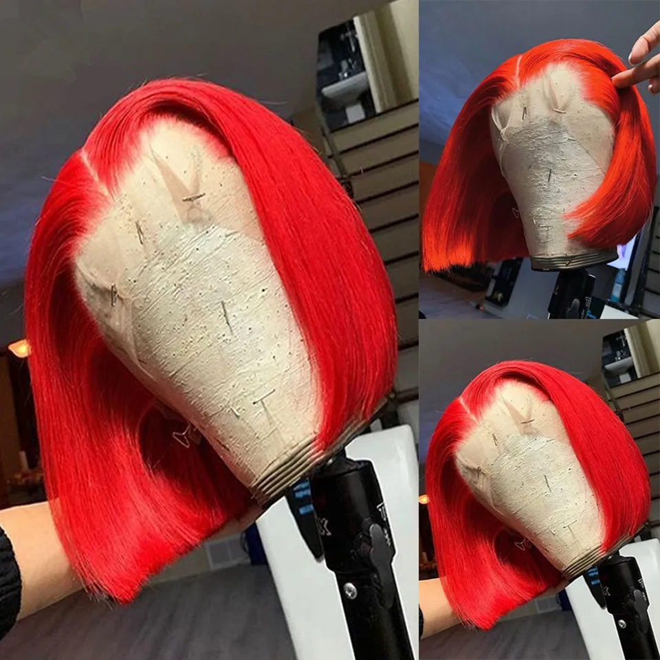 Red Bob Wigs Lace Front Bob Wigs Short Color Red Human Hair Wigs For Black Women 13x4x1 Middle Part Wig 8-16 Inch 180 Density
Red Bob Wigs Lace Front Bob Wigs Short Color Red Human Hair Wigs For Black Women 13x4x1 Middle Part Wig 8-16 Inch 180 Density
