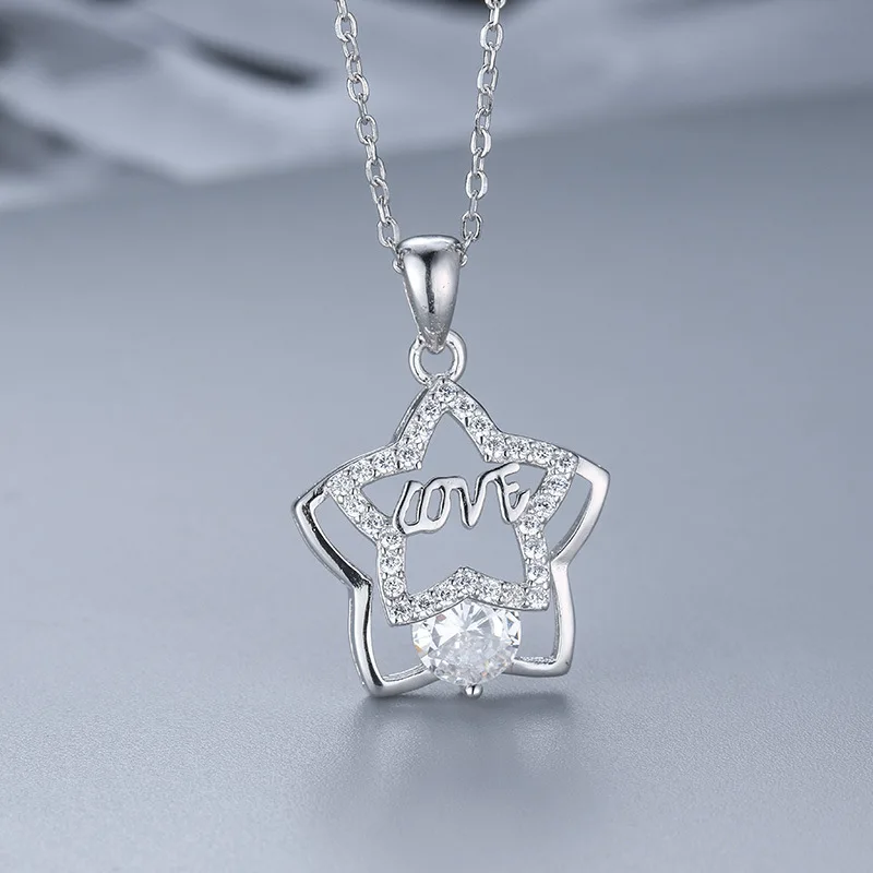 CR Jewelry S925 Sterling Silver Five Pointed Star Necklace Women's Korean Temperament Forest Clavicle Chain Love Star Pendant
CR Jewelry S925 Sterling Silver Five Pointed Star Necklace Women's Korean Temperament Forest Clavicle Chain Love Star Pendant