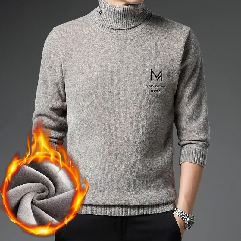 2021 Winter New Turtleneck Sweater Men Letter Embroidery Pullovers Korean Version Casual Loose Knitted Sweaters pull homme
2021 Winter New Turtleneck Sweater Men Letter Embroidery Pullovers Korean Version Casual Loose Knitted Sweaters pull homme