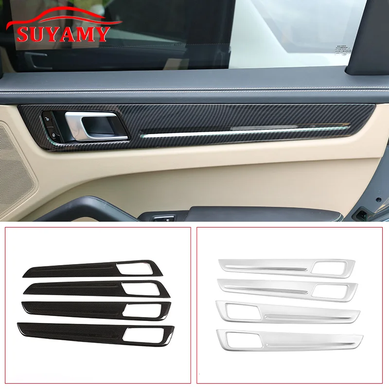 4pcs ABS Silver/Carbon Fiber Car Door Inner Door Panel Trim For Porsche Cayenne 2018-2021 Auto Interior Modification Accessories
4pcs ABS Silver/Carbon Fiber Car Door Inner Door Panel Trim For Porsche Cayenne 2018-2021 Auto Interior Modification Accessories