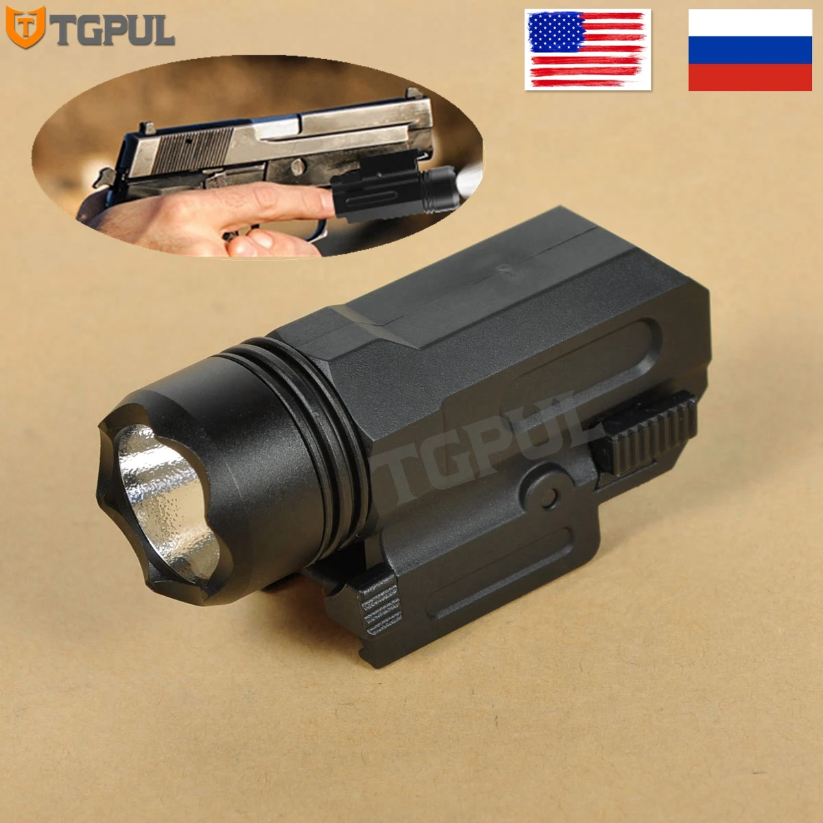 TGPUL Airsoft Mini Pistol Light Weapon Pistol Gun Light QD Quick Release Mount Fit 20 mm Rail For Airsoft Glock 17 19 18C 24
TGPUL Airsoft Mini Pistol Light Weapon Pistol Gun Light QD Quick Release Mount Fit 20 mm Rail For Airsoft Glock 17 19 18C 24