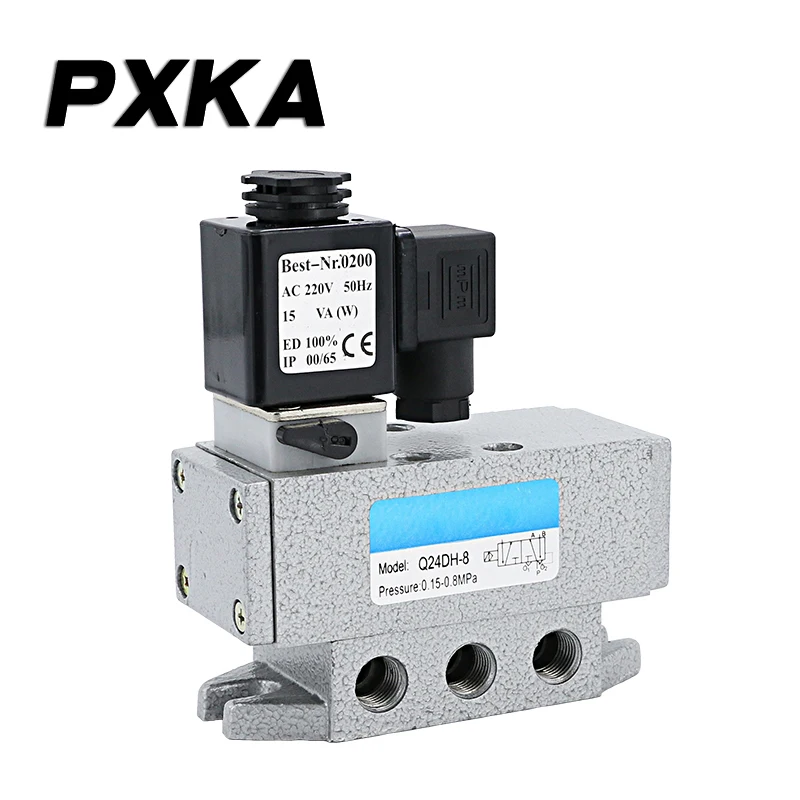 Pneumatic solenoid valve Q24DH8 two-position four-way Q24D2H-15 air valve 220v electromagnetic control valve 24v
Pneumatic solenoid valve Q24DH8 two-position four-way Q24D2H-15 air valve 220v electromagnetic control valve 24v