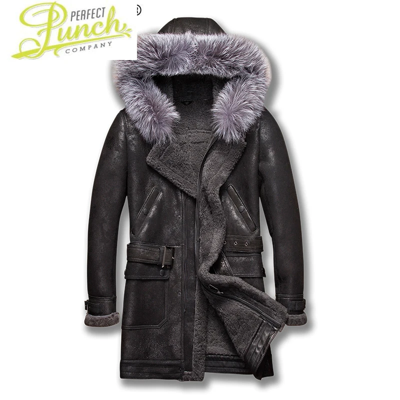 Sheepskin Real Coat Winter Genuine Leather Jacket Men Fox Fur Collar Hooded Warm Vintage Leather Jackets 6219
Sheepskin Real Coat Winter Genuine Leather Jacket Men Fox Fur Collar Hooded Warm Vintage Leather Jackets 6219