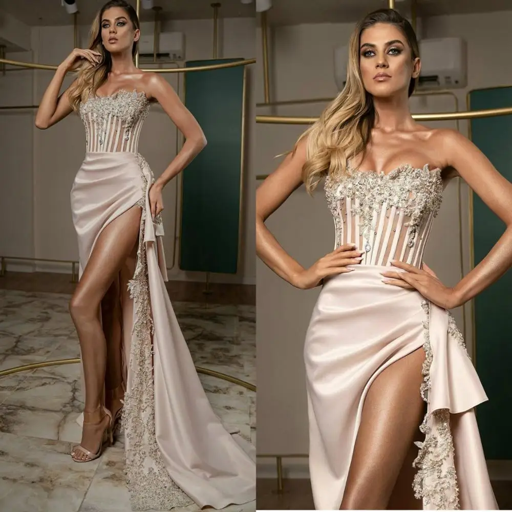 Великолепные платья Quinceanera 2020, официальное платье без бретелек с аппликацией из бисера, индивидуальный пошив, вечерние платья с высоким разрезом
Великолепные платья Quinceanera 2020, официальное платье без бретелек с аппликацией из бисера, индивидуальный пошив, вечерние платья с высоким разрезом