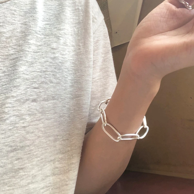 Silvology 925 Sterling Silver Big Circle Oval Chain Bracelets Industry Minimalist 2019 Women's Bracelets Silver 925 Jewelry Gift
Silvology 925 Sterling Silver Big Circle Oval Chain Bracelets Industry Minimalist 2019 Women's Bracelets Silver 925 Jewelry Gift