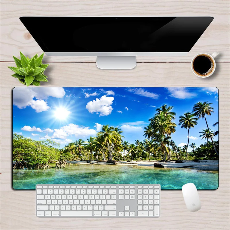 Palm Trees Beach Large Mouse Pad Blue Sky Clouds Otaku Gaming Mousepad Rubber Locking Edge Keyboard pad Laptop Computer Mat
Palm Trees Beach Large Mouse Pad Blue Sky Clouds Otaku Gaming Mousepad Rubber Locking Edge Keyboard pad Laptop Computer Mat