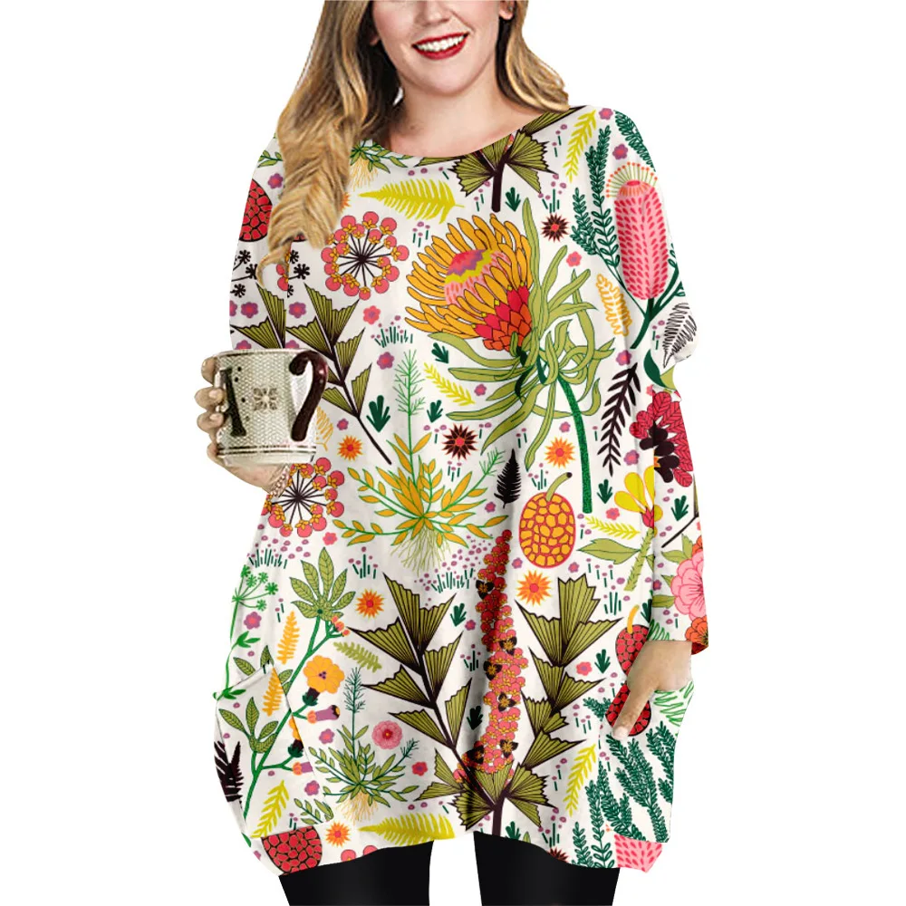 Spring Autumn Women Floral Print Mini Dresses Loose Sexy O-neck Long Sleeve Ladies Dresses Beach Dress Tops
Spring Autumn Women Floral Print Mini Dresses Loose Sexy O-neck Long Sleeve Ladies Dresses Beach Dress Tops