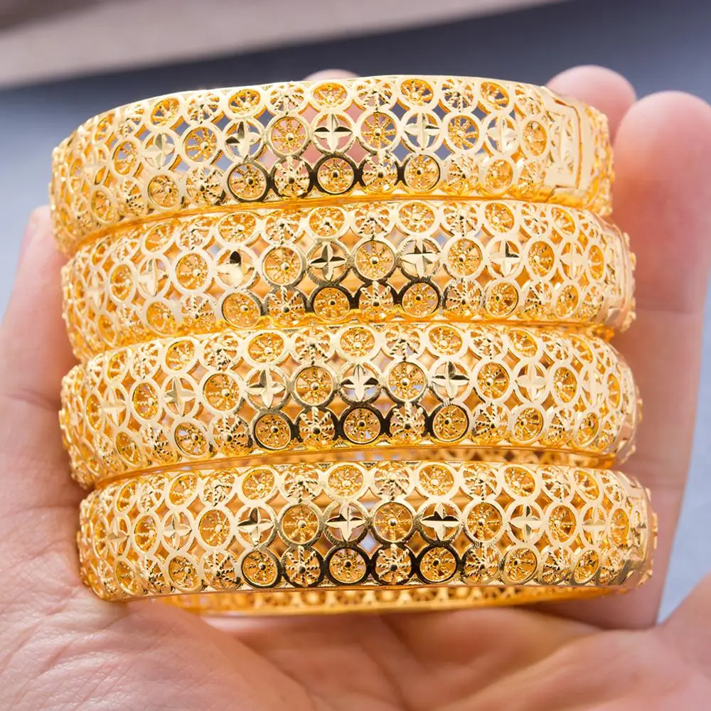New 24K 4Pcs/lot Luxury Gold Color Bangles For Women Girls Ethiopian African Dubai Bangles Bracelet Party wedding Jewelry Gifts
New 24K 4Pcs/lot Luxury Gold Color Bangles For Women Girls Ethiopian African Dubai Bangles Bracelet Party wedding Jewelry Gifts