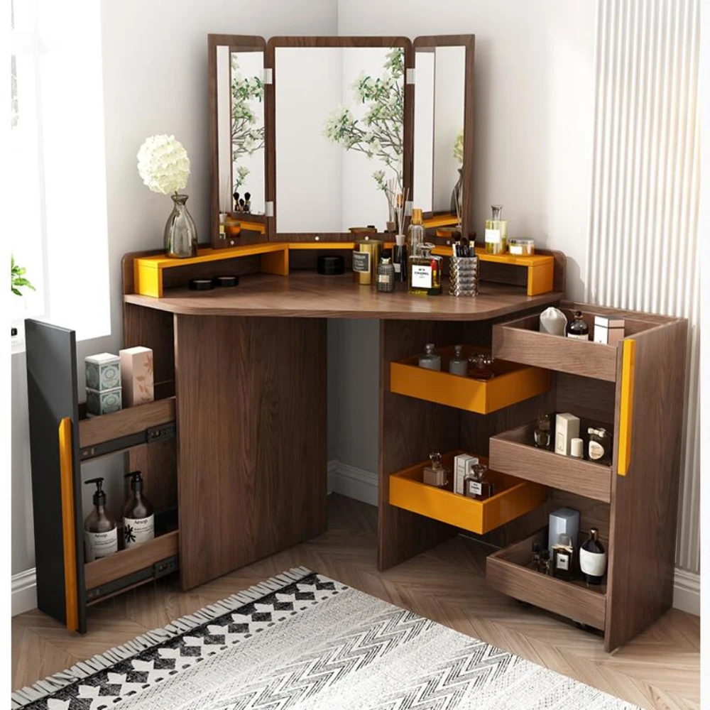 Nordic small apartment corner dressing table bedroom modern minimalist corner storage makeup table net red ins makeup table
Nordic small apartment corner dressing table bedroom modern minimalist corner storage makeup table net red ins makeup table