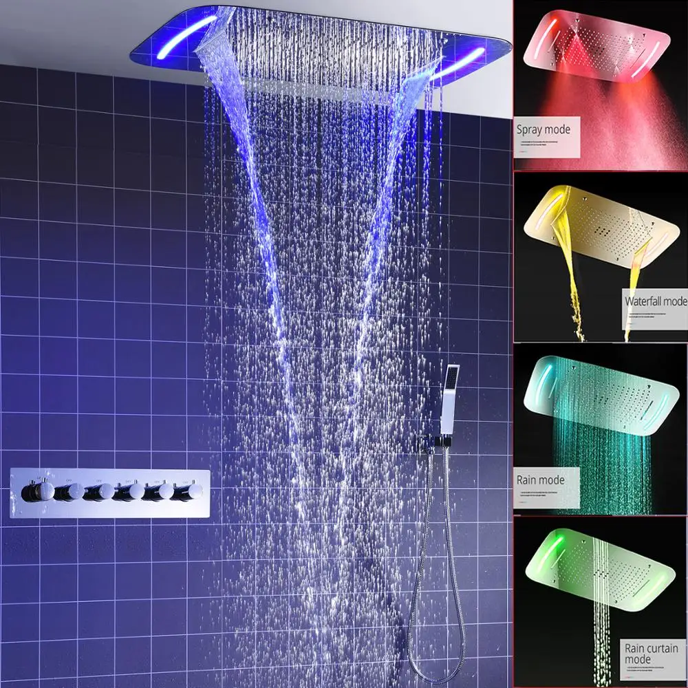 Bathroom Accessories LED Spa Massage Shower System Mist Bath Constant Valve MixerTemperature Thermostatic Shower Faucet Set
Bathroom Accessories LED Spa Massage Shower System Mist Bath Constant Valve MixerTemperature Thermostatic Shower Faucet Set