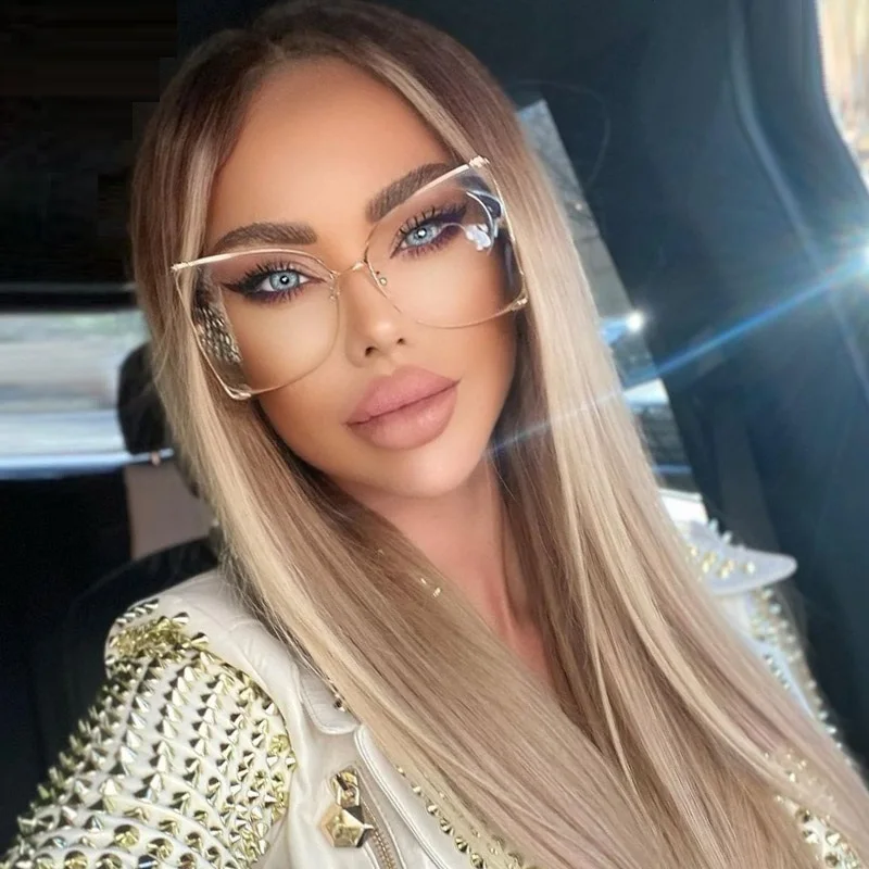 Fashion Gold Transparent Square Sunglasses for Women Half Frame Hollow Pearl Shades Three Color Gradient Oversized Sun Glasses
Fashion Gold Transparent Square Sunglasses for Women Half Frame Hollow Pearl Shades Three Color Gradient Oversized Sun Glasses