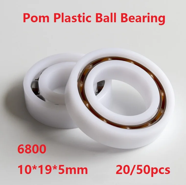 20/50pcs POM 6800 10*19*5mm Pom Plastic Deep Groove Ball Bearing 10×19×5mm With Glass Balls Nylon Cage
20/50pcs POM 6800 10*19*5mm Pom Plastic Deep Groove Ball Bearing 10×19×5mm With Glass Balls Nylon Cage