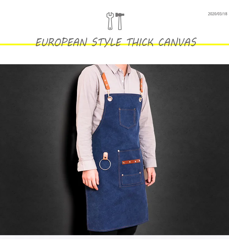 Canvas Bib Leather Chef Kitchen Apron Women Men Barista Bartender Pockets Home Barber Coffee Restaurant Protective pinafore
Canvas Bib Leather Chef Kitchen Apron Women Men Barista Bartender Pockets Home Barber Coffee Restaurant Protective pinafore