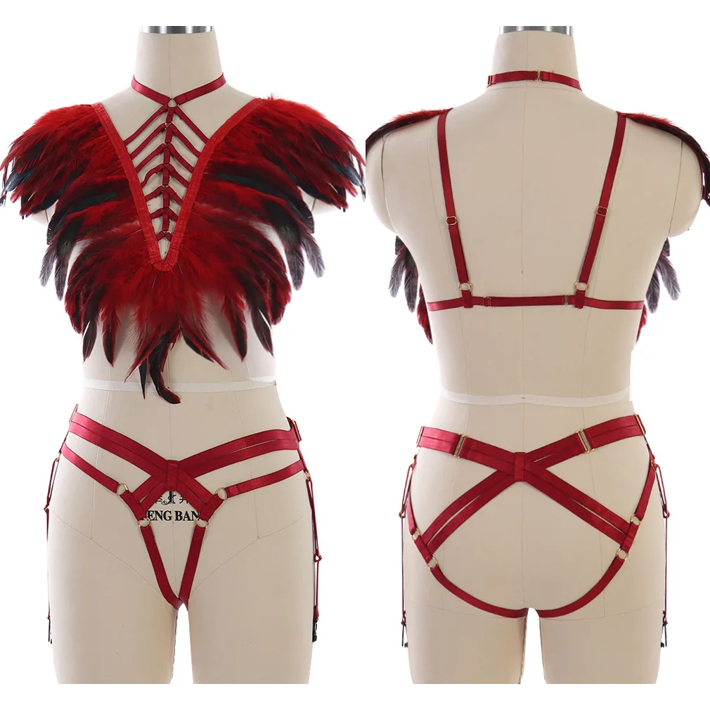 Punk Cage Bra Harness Suspenders Belt Rave Wear Body Stockings Bondage Sexy Erotic Lingerie Harness Full Body Harness For Women
Punk Cage Bra Harness Suspenders Belt Rave Wear Body Stockings Bondage Sexy Erotic Lingerie Harness Full Body Harness For Women