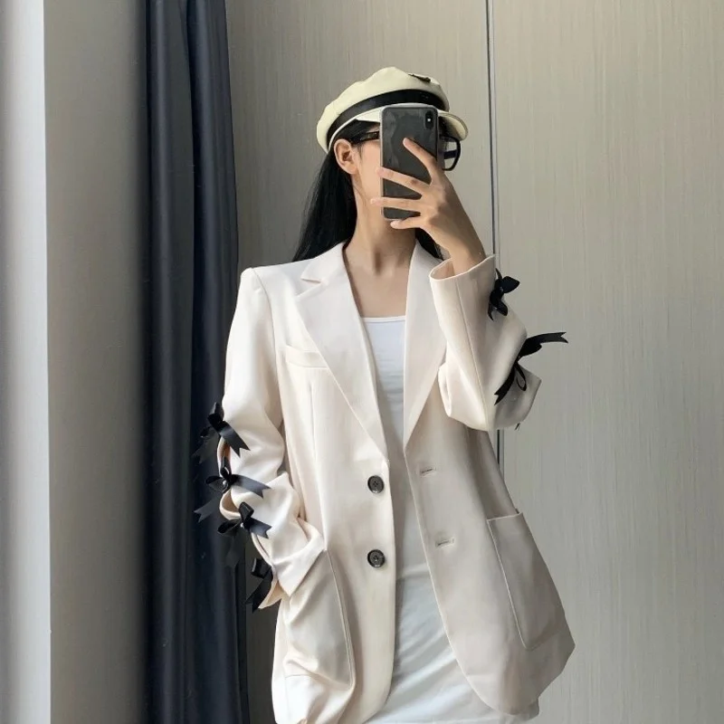 Style Korean High Street Womens Suits Jackets Office Lady Single Breasted Loose Solid Long Sleeve Elegant Outerwear Autumn
Style Korean High Street Womens Suits Jackets Office Lady Single Breasted Loose Solid Long Sleeve Elegant Outerwear Autumn