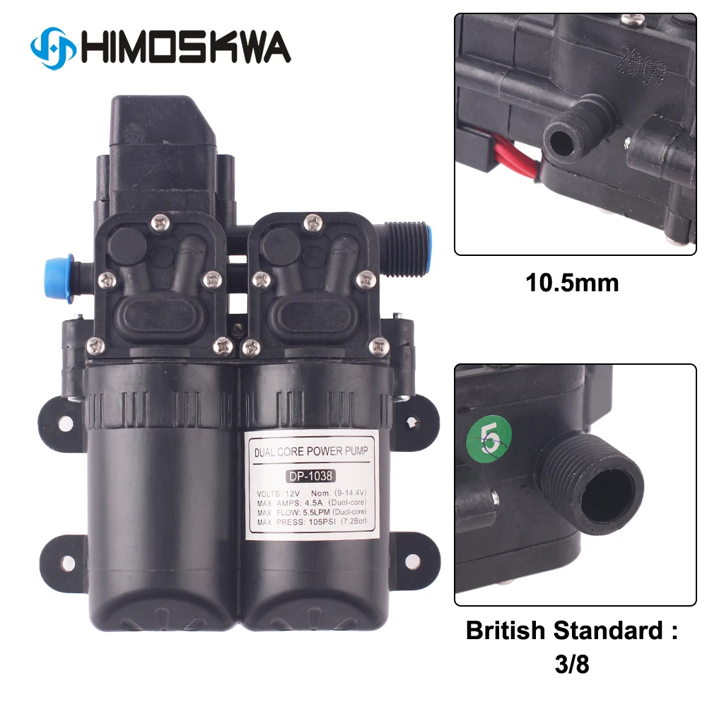 Durable diaphragm water pump DC 12V 54.5W Agricultural Diaphragm Electric Spray type pump for Crop and Deworming 105PSI
Durable diaphragm water pump DC 12V 54.5W Agricultural Diaphragm Electric Spray type pump for Crop and Deworming 105PSI