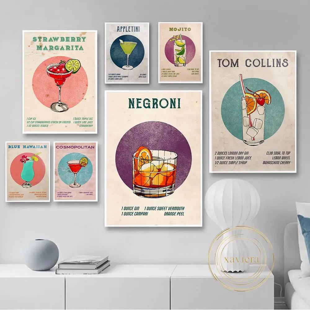 Cocktail Mojito Retro Poster Drink Menu Wall Art Canvas Painting Nordic Vintage Picture Classic Drinking Quote for Bar Decor
Cocktail Mojito Retro Poster Drink Menu Wall Art Canvas Painting Nordic Vintage Picture Classic Drinking Quote for Bar Decor