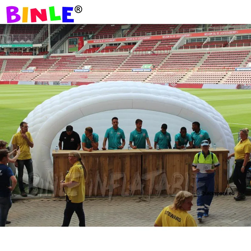 High quality inflatable shell dome with LED lights party tent structure white inflatable bar tent for advertising stage
High quality inflatable shell dome with LED lights party tent structure white inflatable bar tent for advertising stage