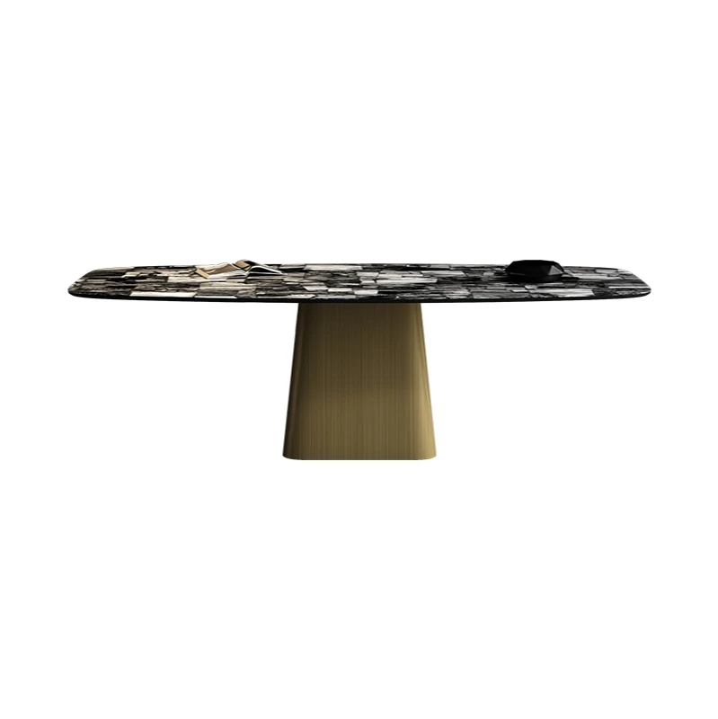 rock plate dining table Modern minimalist rectangular marble dining table Small family dining table and chair combination
rock plate dining table Modern minimalist rectangular marble dining table Small family dining table and chair combination