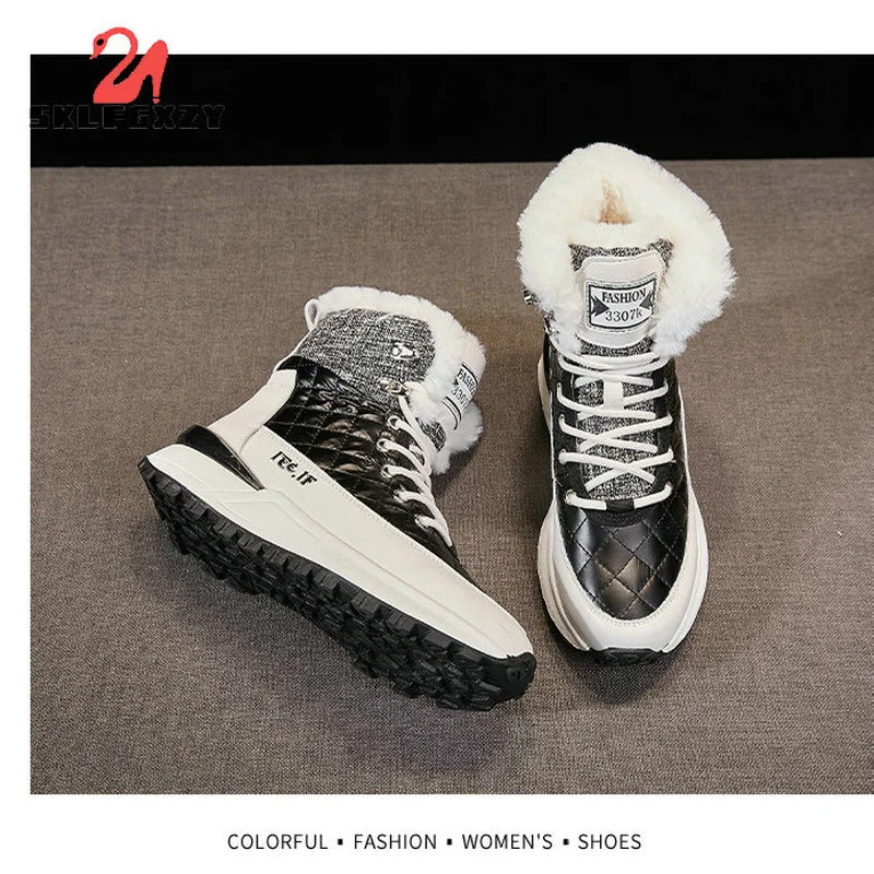 New Winter Women Movement Snow Boots Genuine Leather Non-slip Running Shoes Woman Flat Leisure Fur Warm Soft Female
New Winter Women Movement Snow Boots Genuine Leather Non-slip Running Shoes Woman Flat Leisure Fur Warm Soft Female