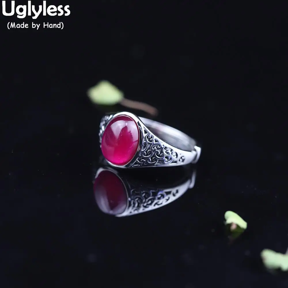 Uglyless Pretty HOT PINK Corundum Gemstones Rings for Women Adjustable Open Rings Real 925 Sterling Silver Hollow Jewelry R954
Uglyless Pretty HOT PINK Corundum Gemstones Rings for Women Adjustable Open Rings Real 925 Sterling Silver Hollow Jewelry R954